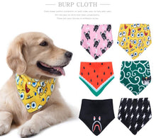 Load image into Gallery viewer, Pet Neckerchief Cat dog accessories scarf  Waterproof printing bandana Bibs Scarf Collar Pet saliva towel cotton triangle towel
