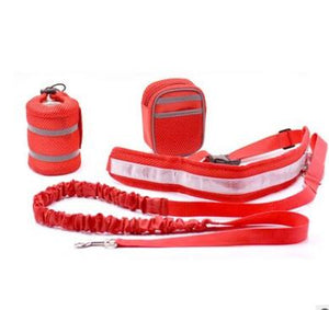 Adjustable Pet Sports Kit Cat Dog Hands Free Nylon Elastic Dog Leash Lead Strap Rope Waist Belt For Running Walking Hiking