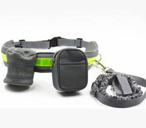 Adjustable Pet Sports Kit Cat Dog Hands Free Nylon Elastic Dog Leash Lead Strap Rope Waist Belt For Running Walking Hiking